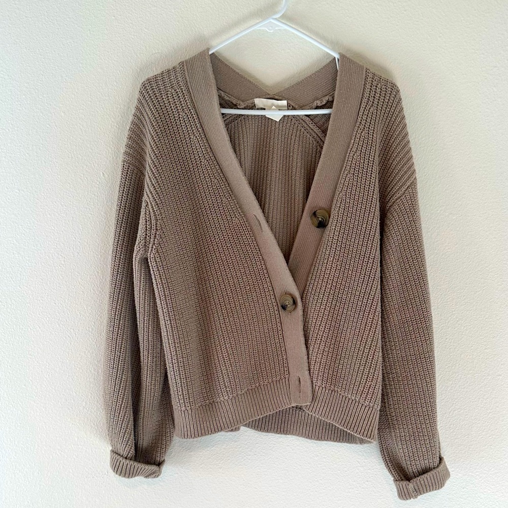 H&M ribbed button up cardigan